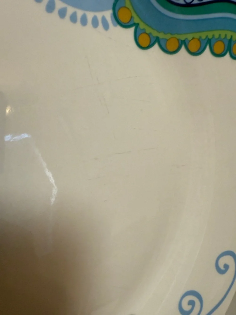 Royal Norfolk Set of 5 Dinner Plates Blue Green Paisley Print 10.5” Coastal Boho